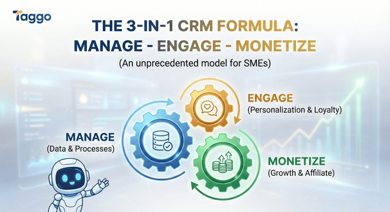 "The 3-in-1 CRM Formula: Manage - Engage - Monetize (An unprecedented model for SMEs)."