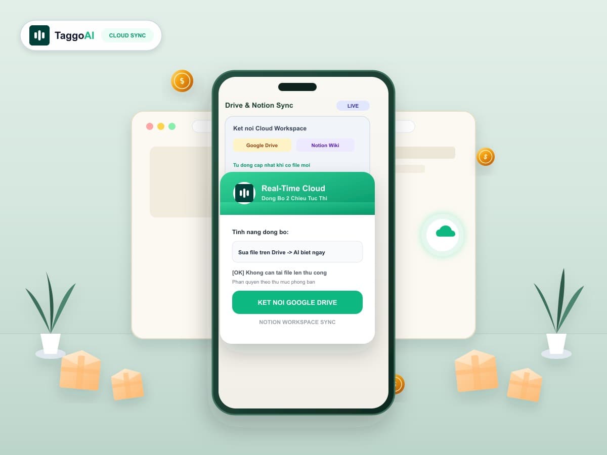 Cách Đồng Bộ Google Drive & Notion Vào AI Knowledge Base Theo Thời Gian Thực