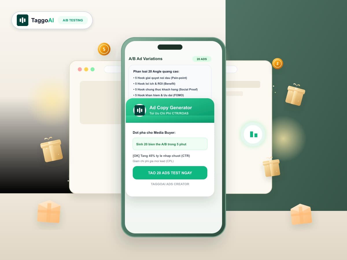 Cách Tạo 20 Biến Thể Copywriting Quảng Cáo A/B Testing Từ 1 Sản Phẩm Trong 5 Phút Bằng AI