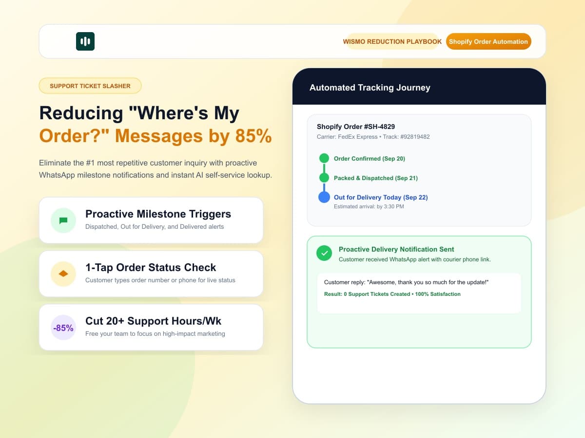 Reducing 'Where's My Order' Messages: An Automation Playbook
