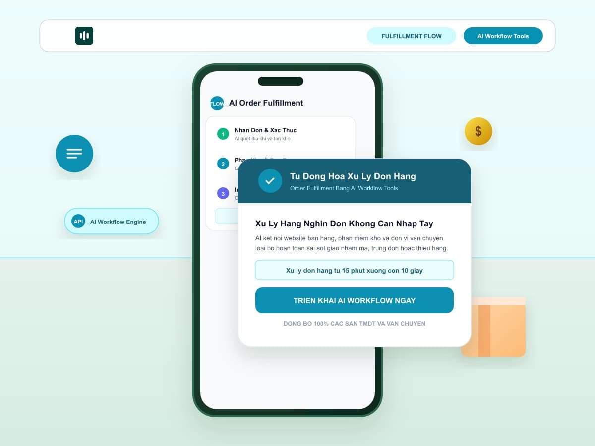 Cách Tự Động Hóa Xử Lý Đơn Hàng (Order Fulfillment) Bằng Công Cụ AI Workflow