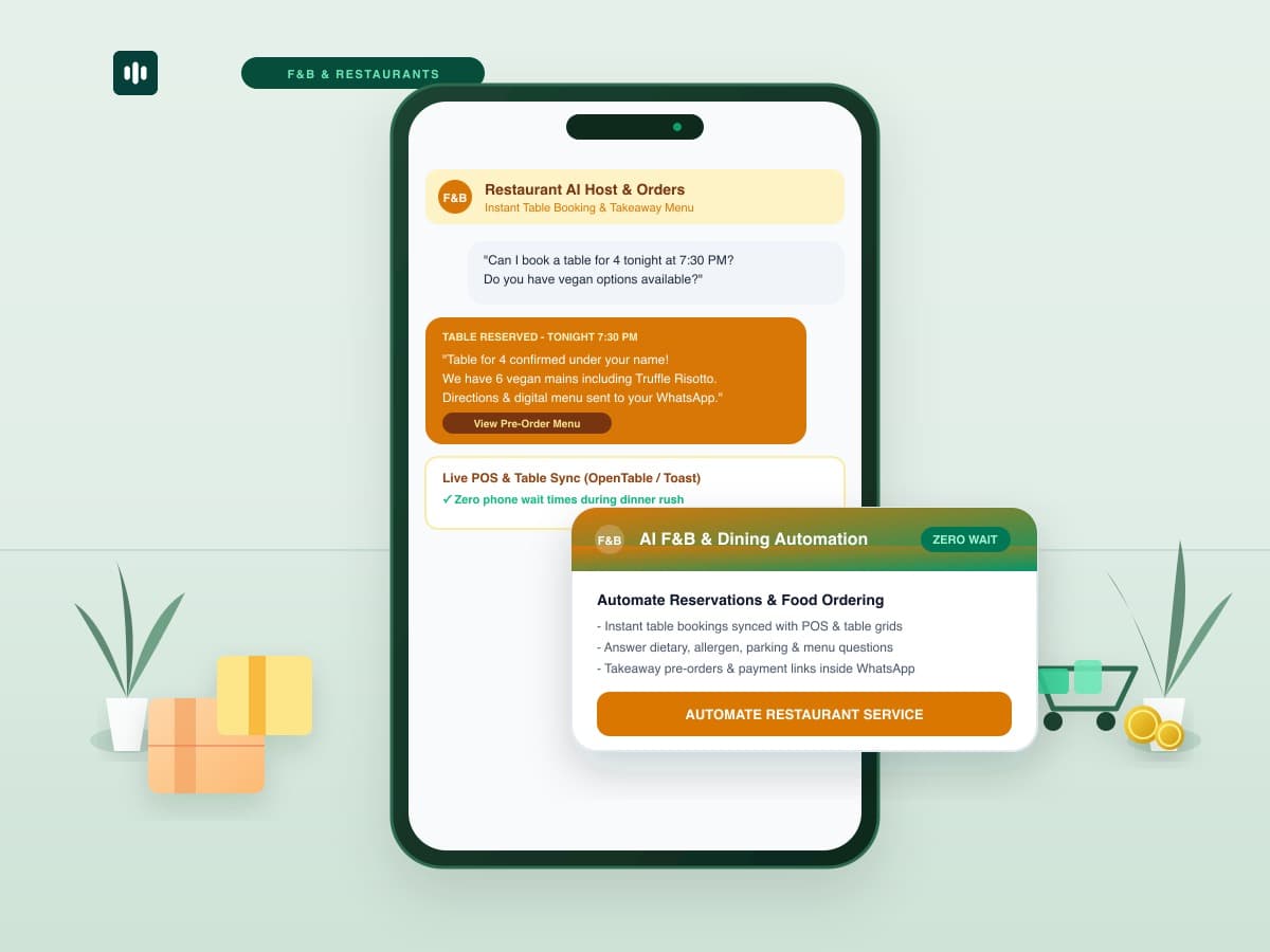 AI Customer Service Automation for the F&B Industry: Streamlining Reservations & Delivery