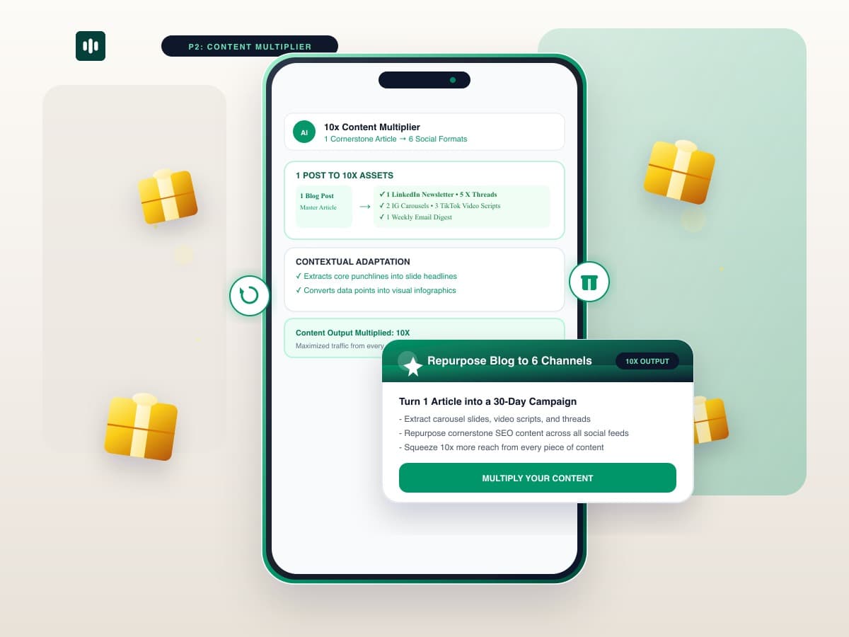 How to Repurpose One Blog Post into Content for 6 Social Platforms with AI