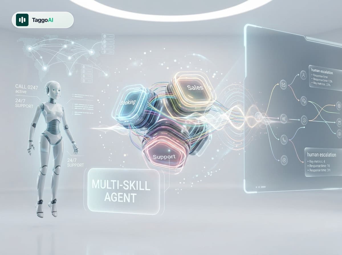 Vận Hành AI Agent Đa Kỹ Năng (Booking + Sales + Support) & Chuyển Giao Human-in-the-Loop Mượt Mà