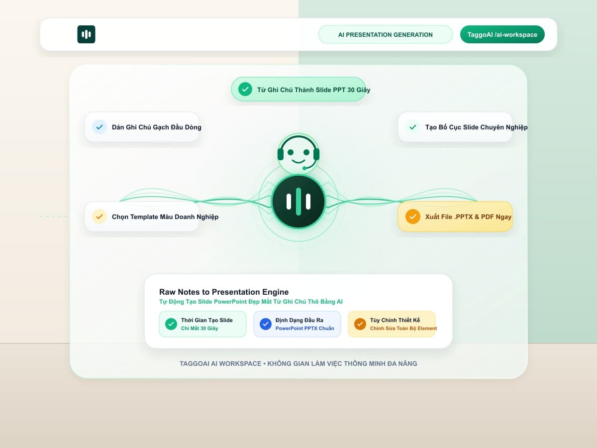 Cách Tự Động Tạo Slide PowerPoint Chuyên Nghiệp Từ Ghi Chú Thô Bằng AI