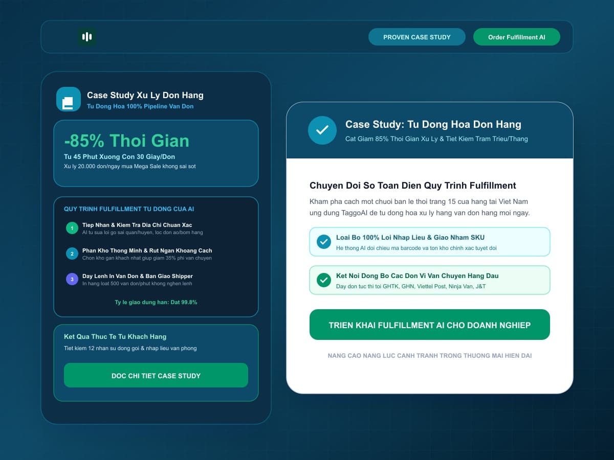Case Study Thực Tế: Cách Chuỗi Bán Lẻ Tự Động Hóa Xử Lý Đơn Hàng & Cắt Giảm 85% Thời Gian Vận Hành Bằng AI