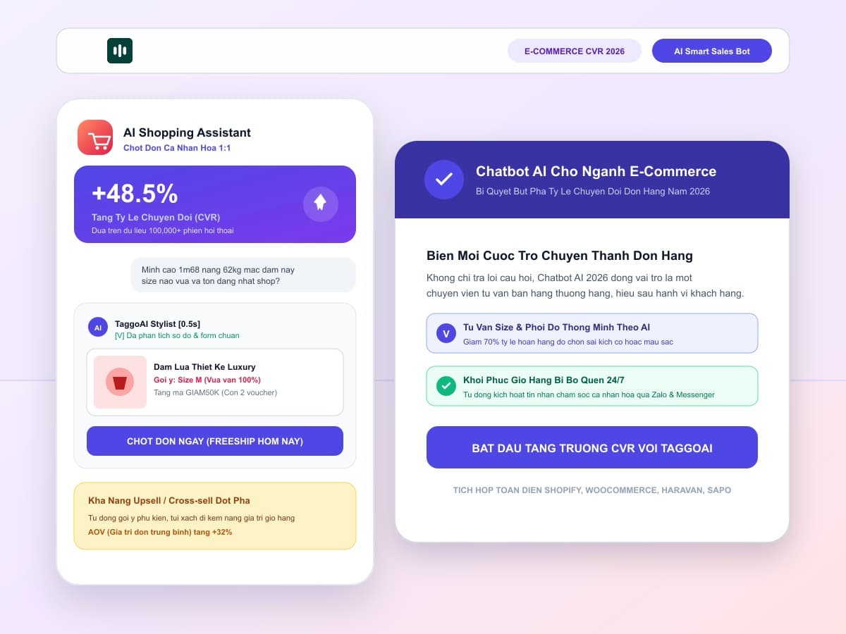 Chatbot AI Cho Ngành E-commerce: Bí Quyết Bứt Phá Tỷ Lệ Chuyển Đổi Đơn Hàng Năm 2026