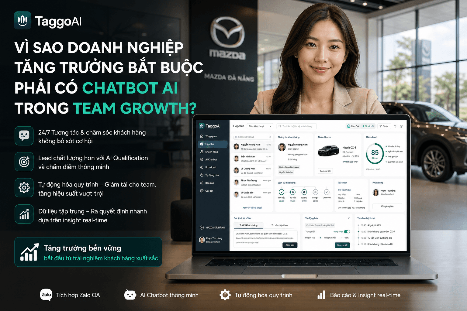 Vì sao mọi doanh nghiệp tăng trưởng đều cần Chatbot AI trong team Growth Marketing?