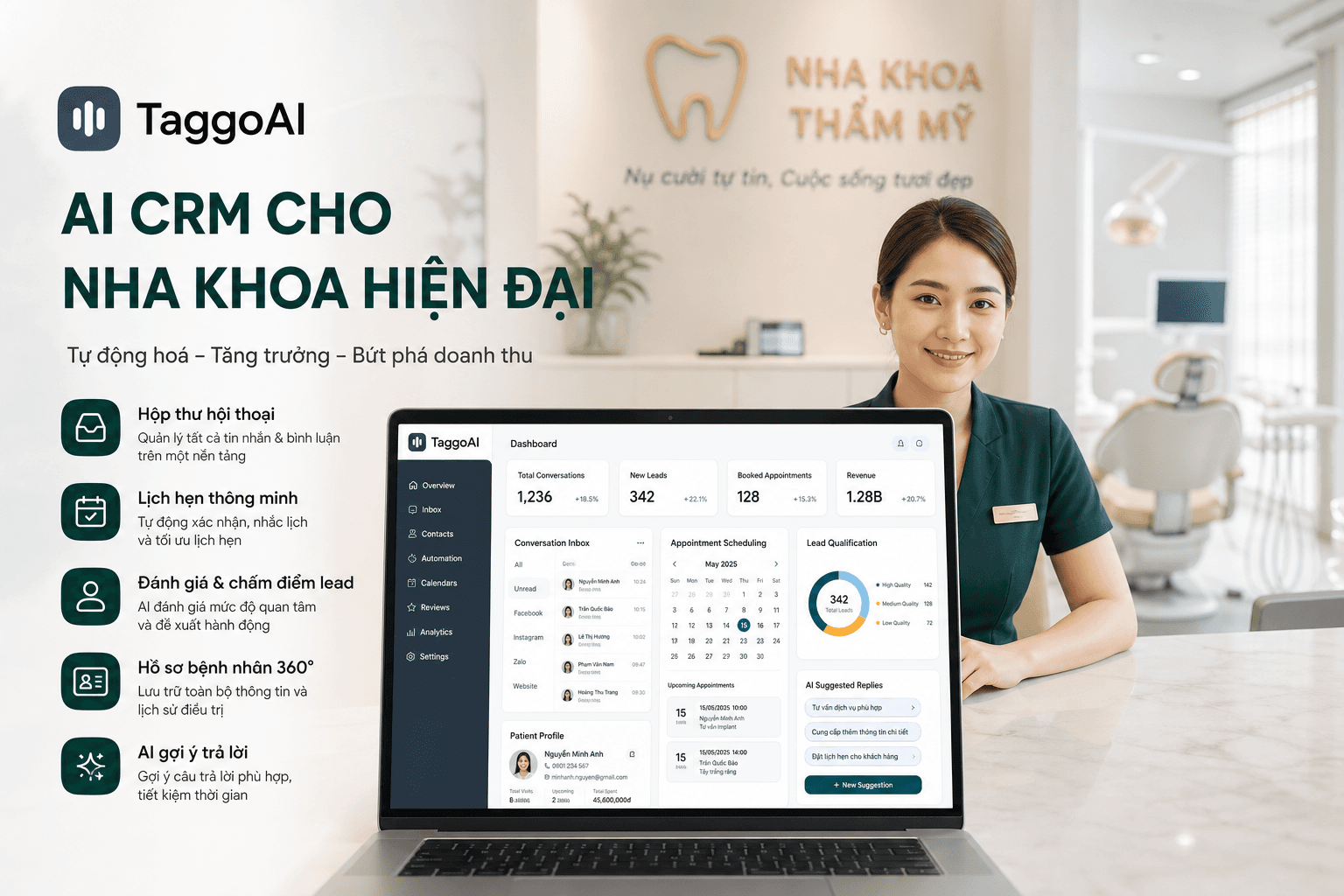5 Lợi Ích Vượt Trội Của Chatbot AI Trong Nha Khoa Giúp Tăng Lead Online Và Giảm Tải Lễ Tân