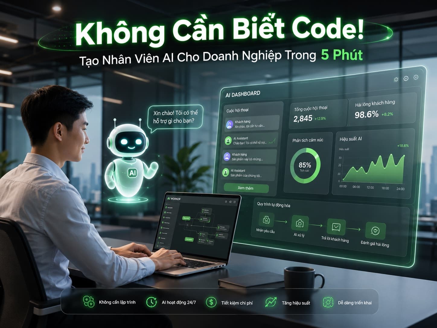 TaggoAI - Nền tảng tạo AI Agent cho doanh nghiệp không cần code