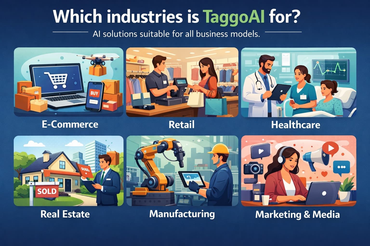 TaggoAI dành cho ngành nào?