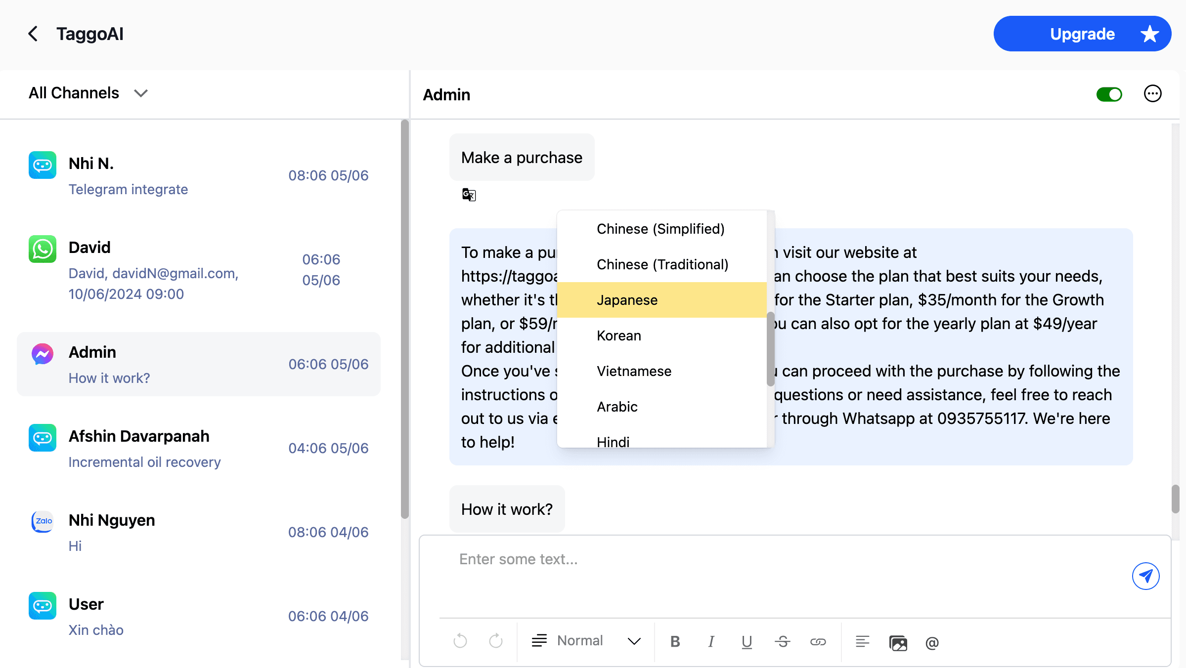TaggoAI Chatbot for Health Care