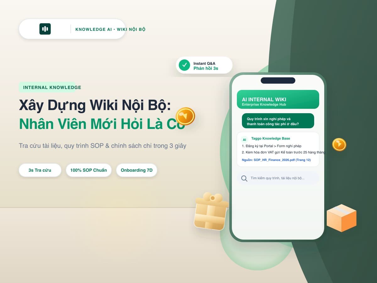 Xây Dựng Wiki Nội Bộ Bằng AI: Nhân Viên Mới Hỏi Gì Cũng Có Lời Giải Đáp Tức Thì Trong 3 Giây