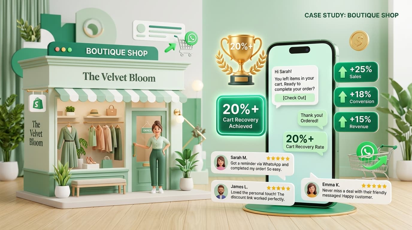 How a Small Shopify Store Recovered 20%+ of Abandoned Carts with WhatsApp