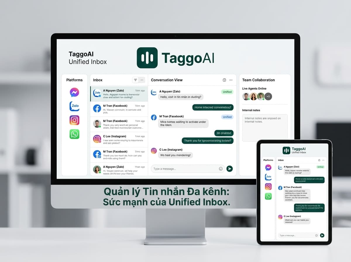 Cách thiết lập Unified Inbox quản lý tin nhắn đa kênh (Facebook, Zalo, Instagram, WhatsApp)