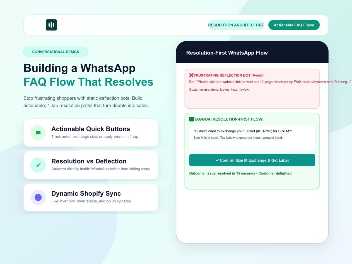 Building a WhatsApp FAQ Flow That Actually Resolves Issues (Not Just Deflects Them)