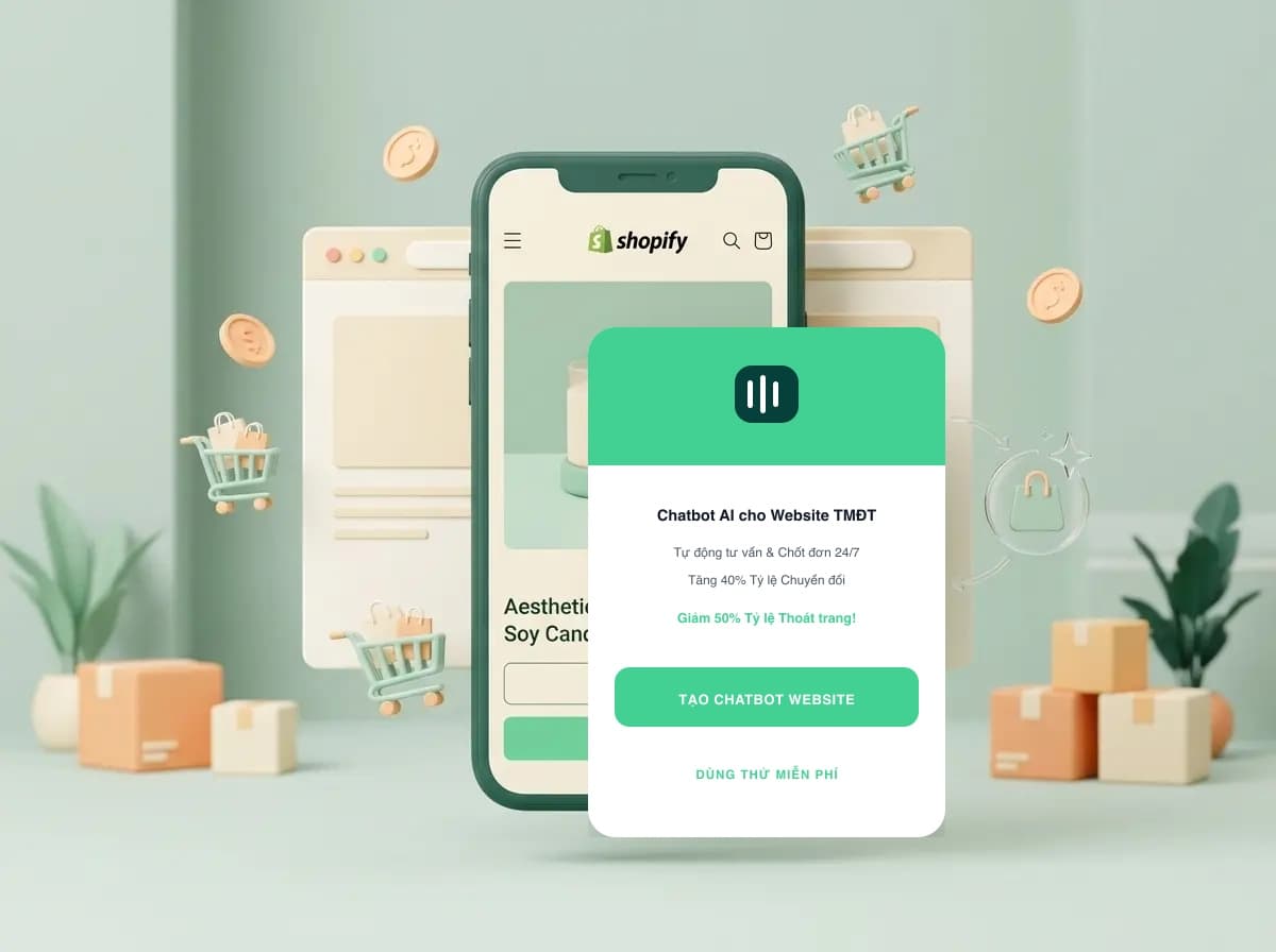 Cách tạo Chatbot AI cho Website Thương mại Điện tử: Tăng 40% Tỷ lệ Chuyển đổi Đơn hàng