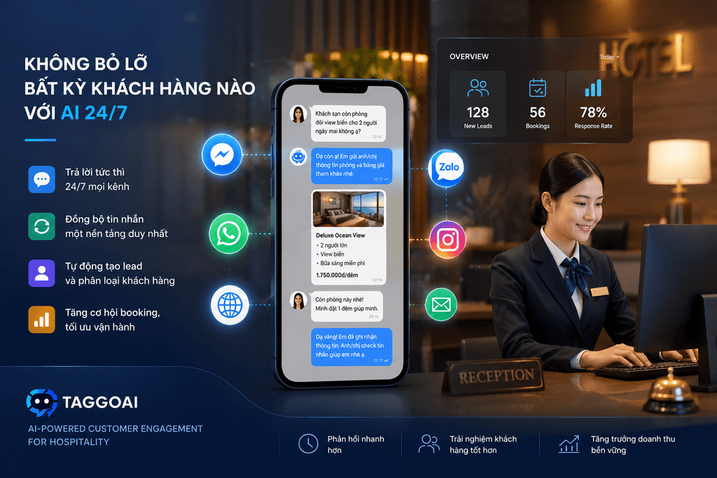 🏨 Một khách nhắn hỏi phòng.