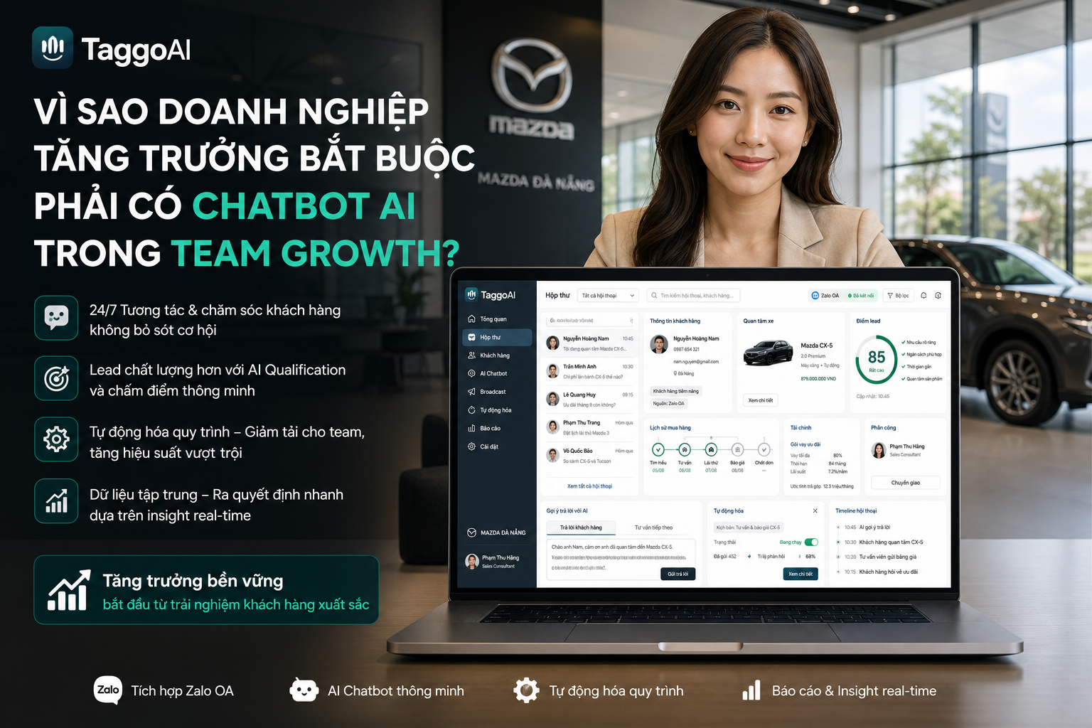 Vì sao mọi doanh nghiệp tăng trưởng đều cần Chatbot AI trong team Growth Marketing?