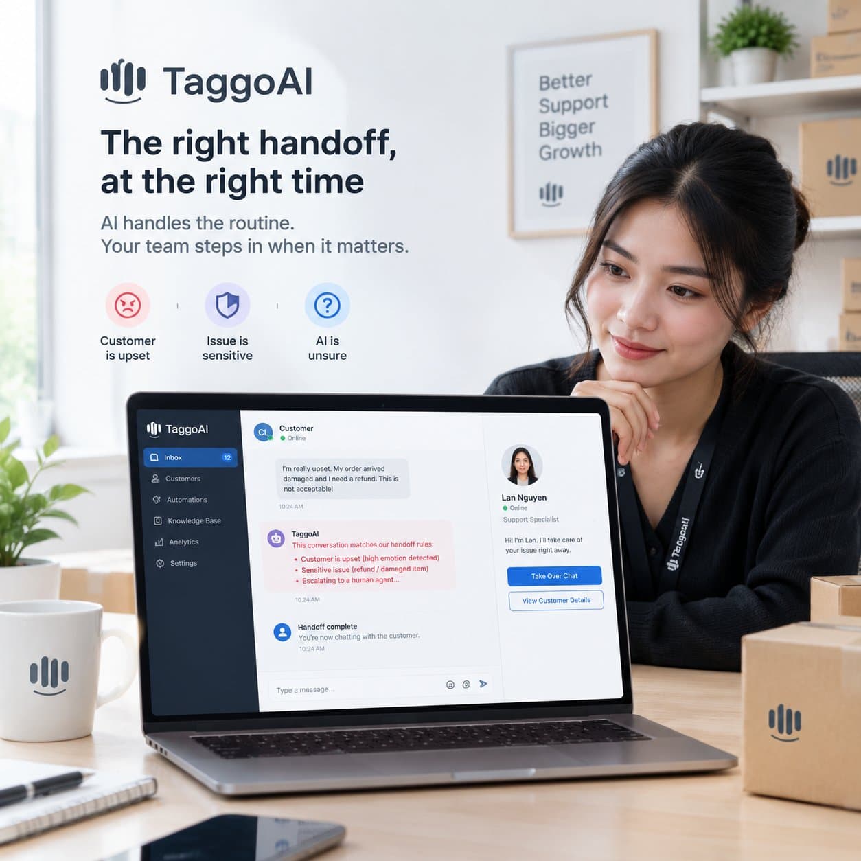 When Should a Shopify AI Chatbot Hand Off to a Human?