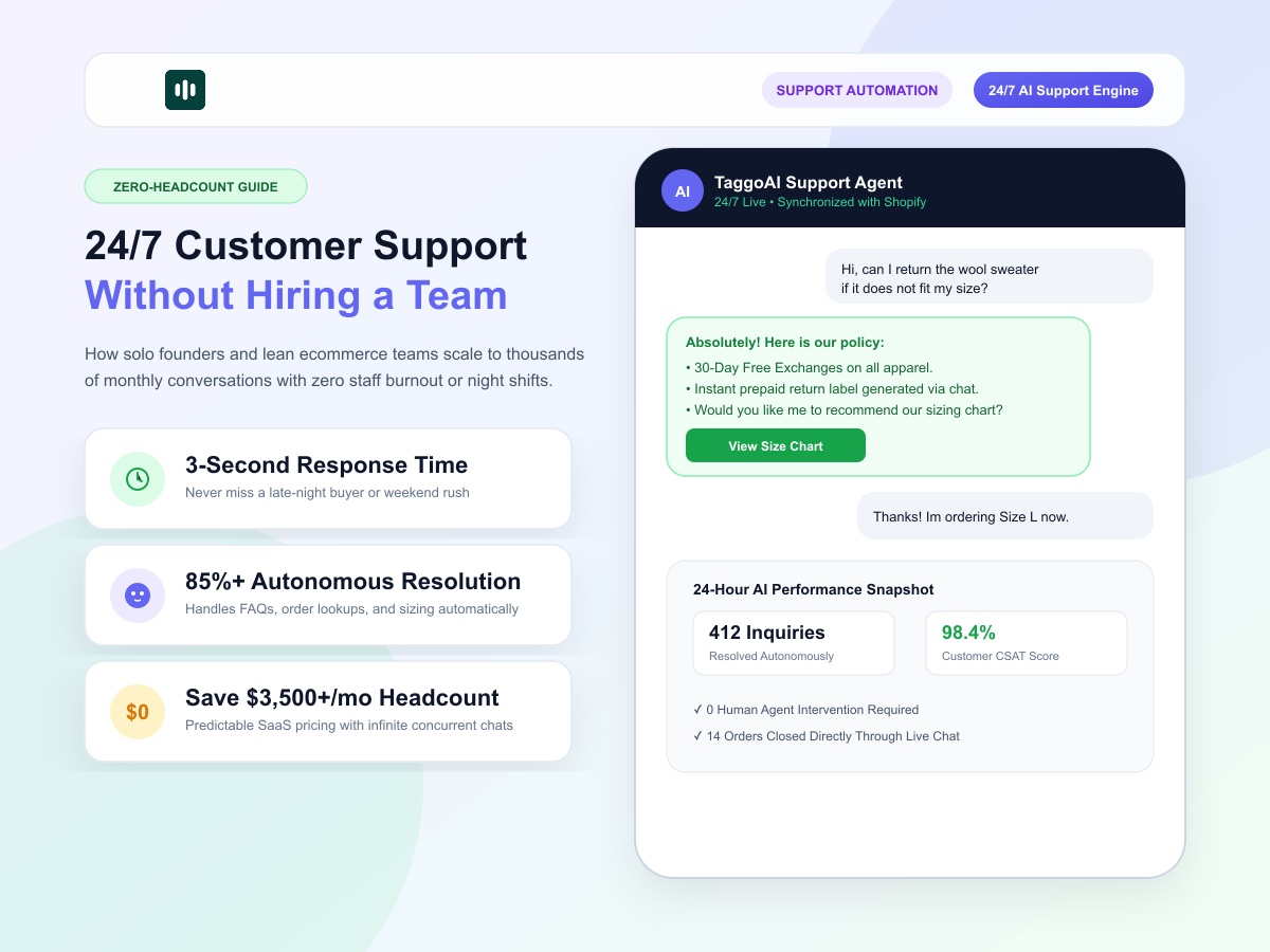 24/7 Customer Support on Shopify Without Hiring a Support Team