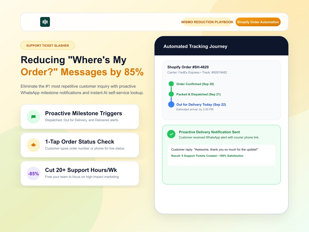 Reducing 'Where's My Order' Messages: An Automation Playbook