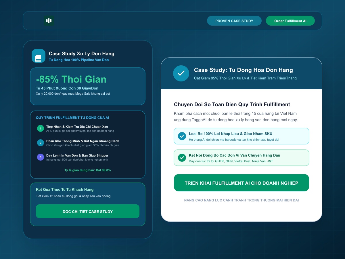Case Study Thực Tế: Cách Chuỗi Bán Lẻ Tự Động Hóa Xử Lý Đơn Hàng & Cắt Giảm 85% Thời Gian Vận Hành Bằng AI