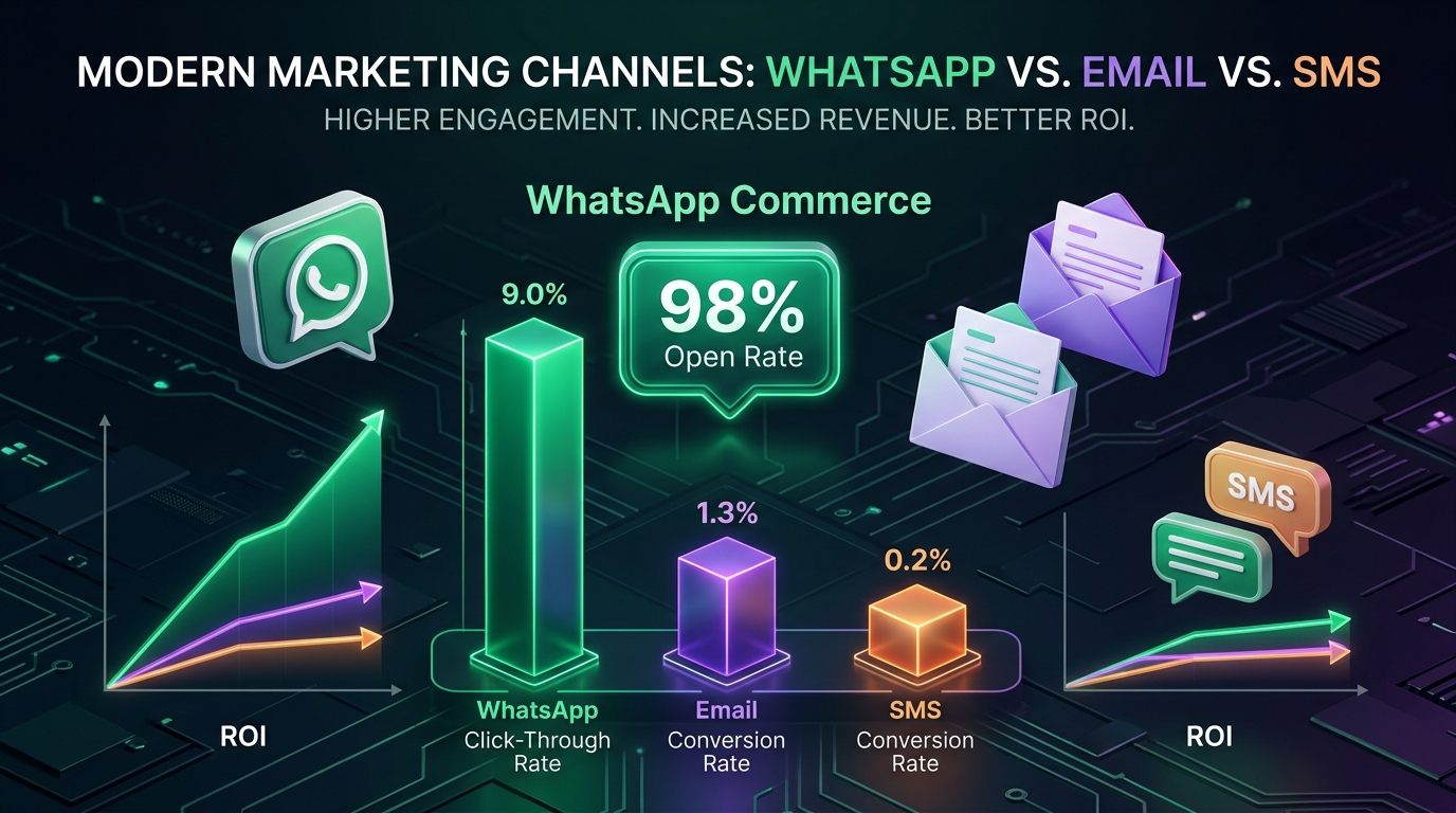 Modern Marketing Channels: WhatsApp vs Email vs SMS Data Comparison